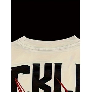 Spider-Man & Letter Print Crew Neck T-Shirt, Casual Short Sleeve Knitting T-Shirt For Every Day, Women's Clothing