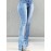High Stretch Washed Bootcut Jeans, Slant Pockets Split Denim Pants, Women's Denim Jeans & Clothing
