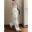 Plain Flap Pockets Cargo Pants, Non-Stretch Loose Fit High Waist Y2K & Kpop Style Straight Jeans, Women's Denim Jeans & Clothing