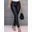 Black Leather Look Skinny Jeans, High Stretch Slim Fit Chic Tight Jeans, Women's Denim Jeans & Clothing